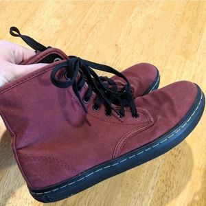Doc Martens Maroon Canvas Shoreditch Gently Used